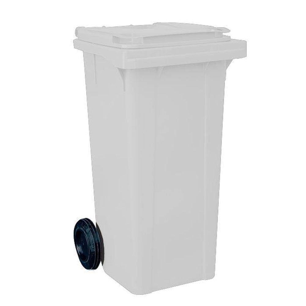Lixeira Carro Coletor Lixão 120 L Contentor Lixo - Branco