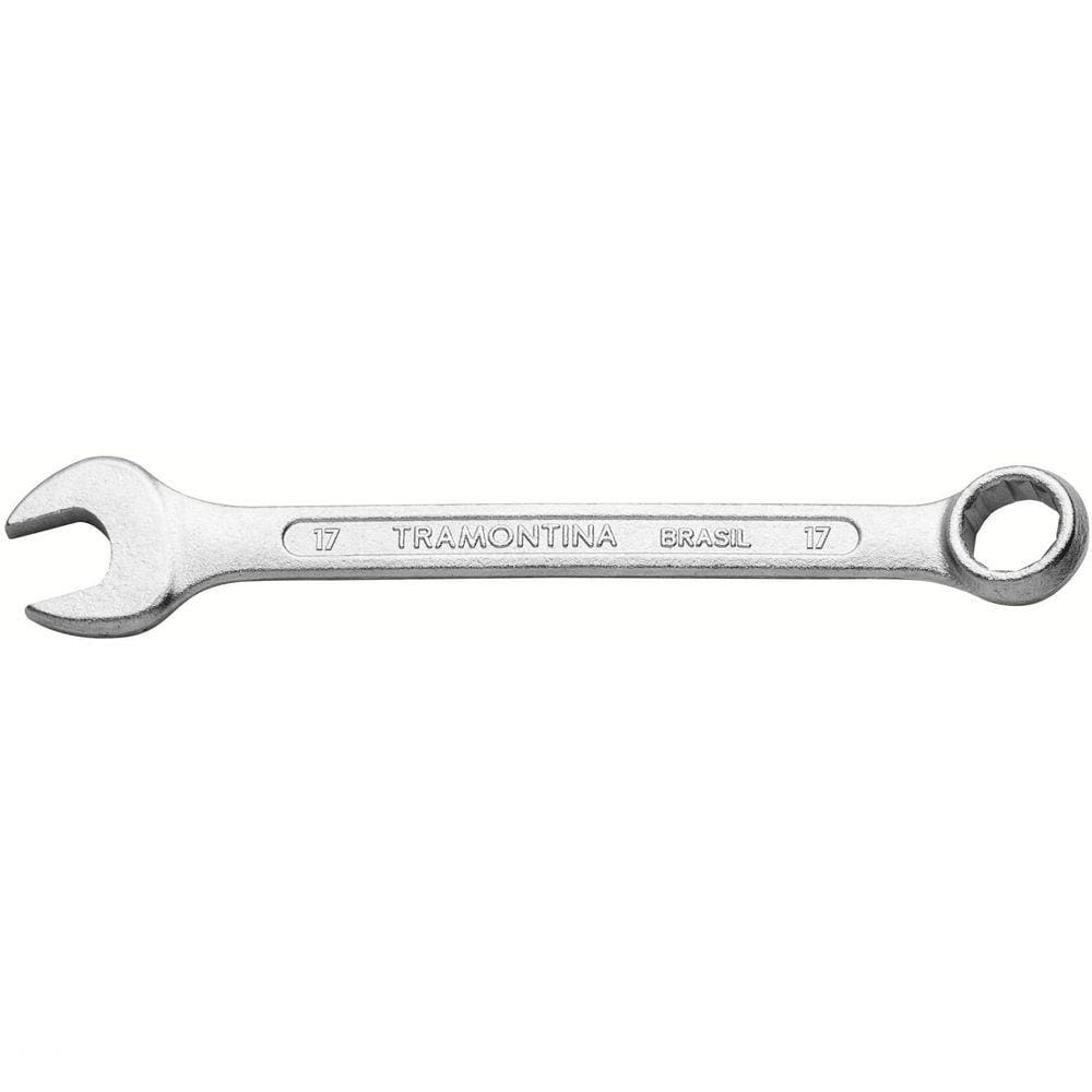 Chave Combinada 17 mm Tramontina Basic com Corpo em Aço Especial Cromado Tramontina