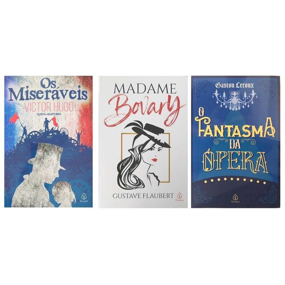 Combo 3 Livros Literatura Francesa V. Hugo Leroux Flaubert