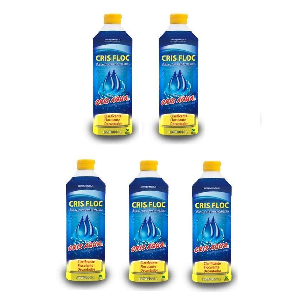 Kit 5 Crisfloc Clarificante Floculante Decantador De Piscina