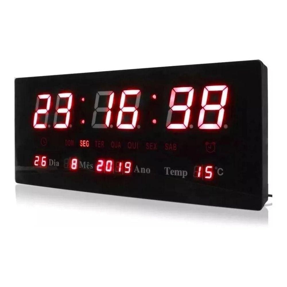 Relogio De Parede Led Digital Lelong Modelo Le-2111