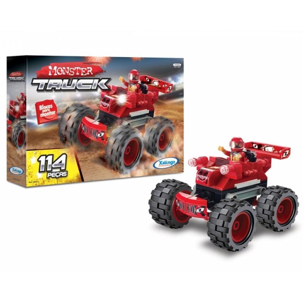 Blocos de Montar Xalingo Monster Truck Vermelho 05543
