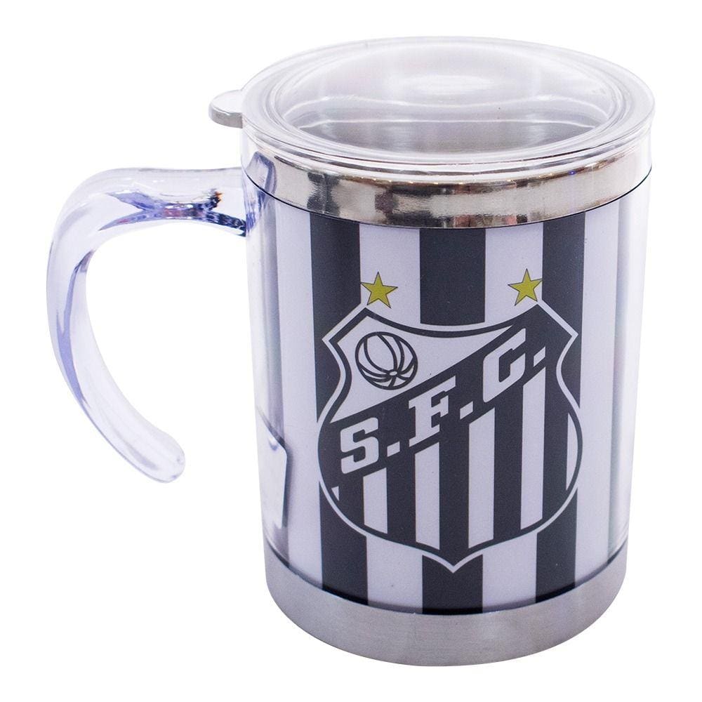 Caneca Térmica Com Tampa 450ml Listrada - Santos