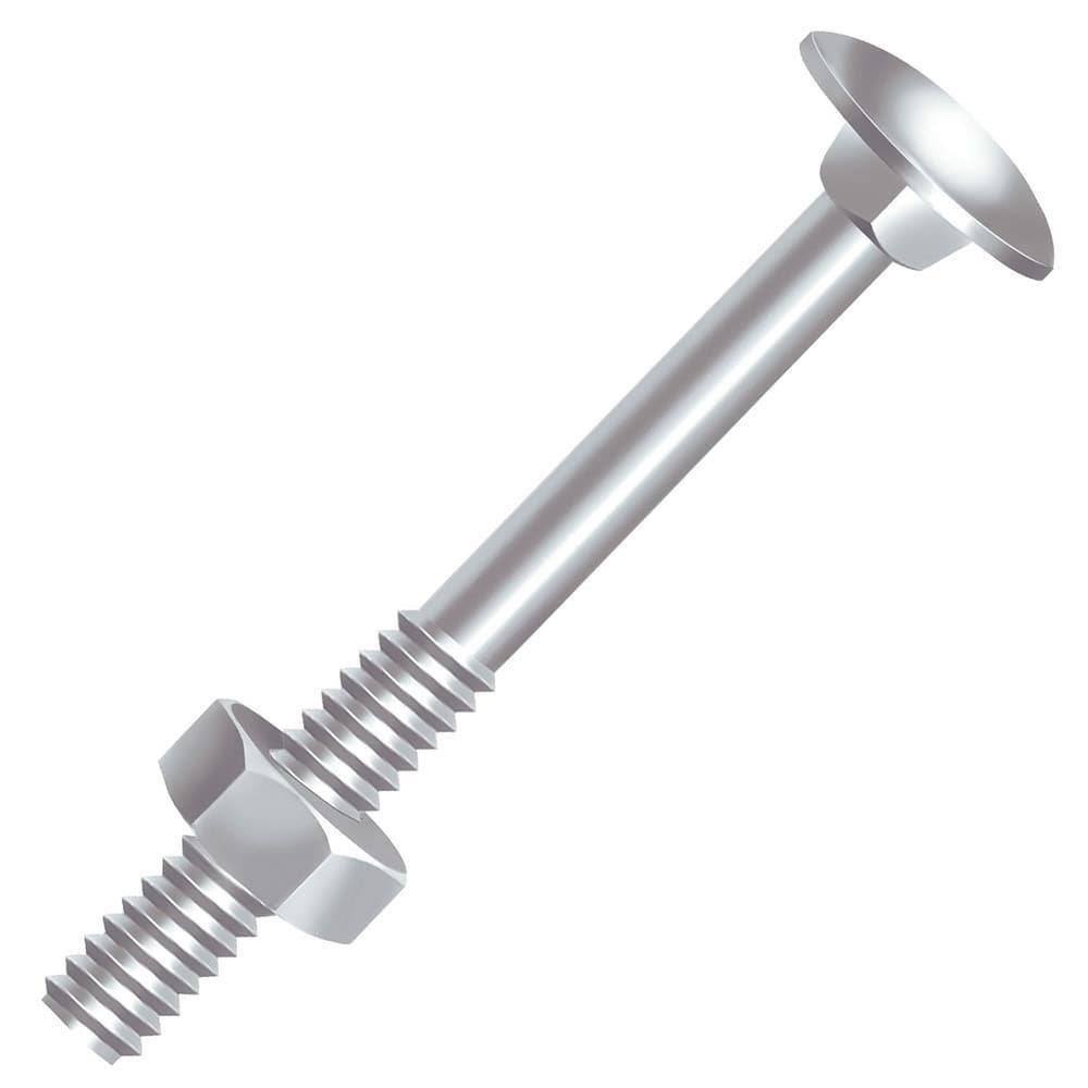 Parafuso Ciser Frances Zincado com Porca 5/16X3 - Embalagem com 100 Unidades
