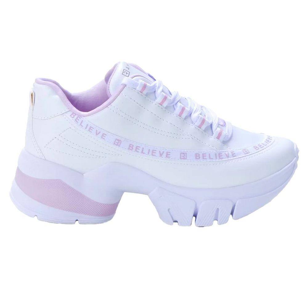 Tênis feminino plataforma salto alto branco preto rosa - R$ 99.00, cor Rosa  (confortável) #25041, compre agora | Shafa