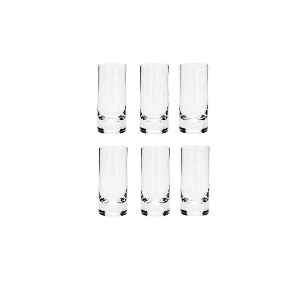 Conjunto de 6 copos para shot em vidro bar bohemia