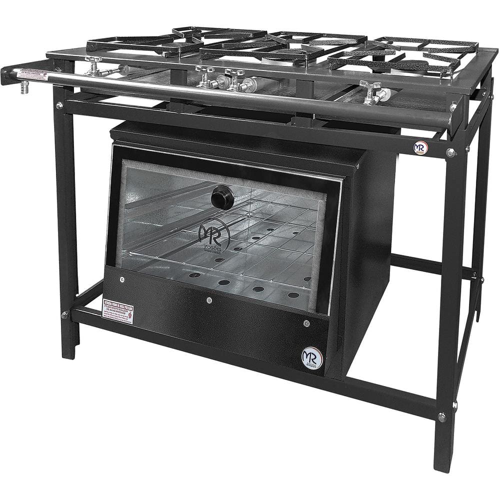 Fogão Industrial Forno 3 2qs 1qd Reforçado 30x30 MR Fogoes
