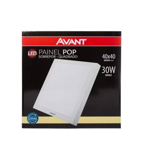 Luminaria Led Sobrepor 40 X 40 4000k Avant 30w Extra