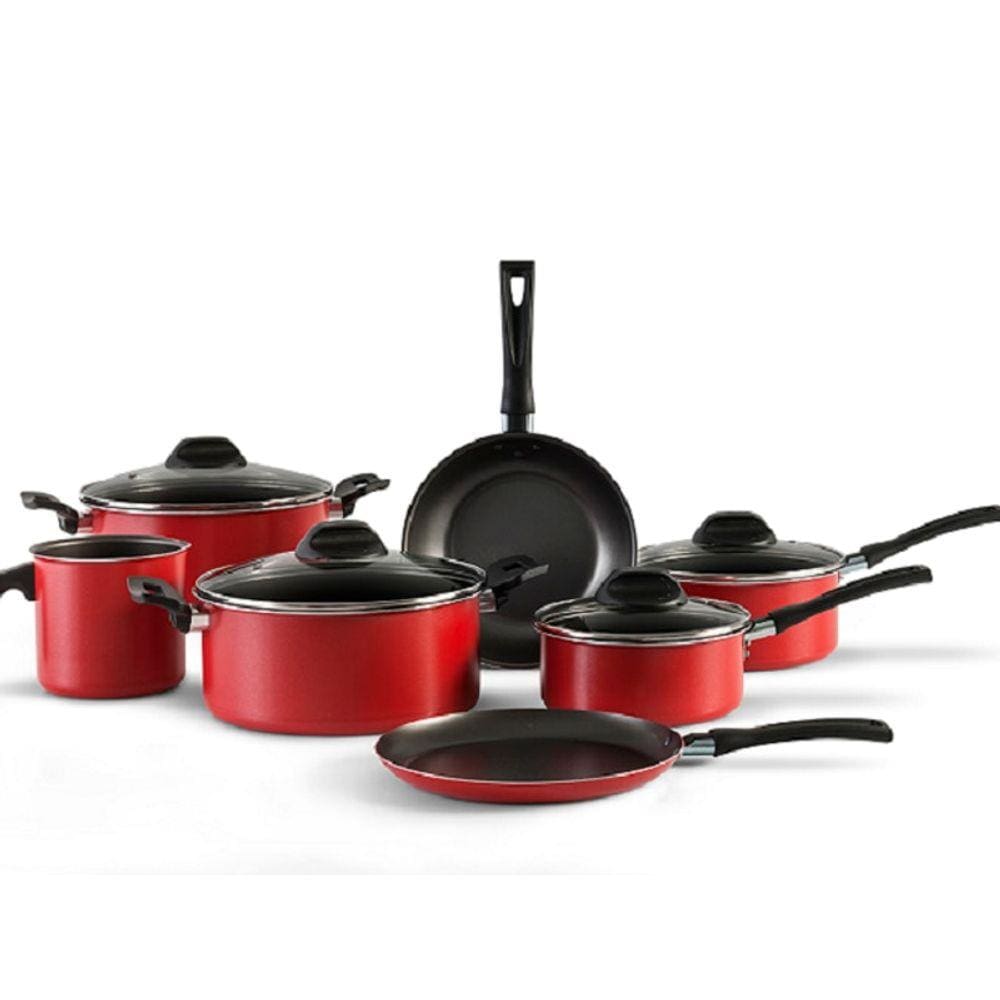 Conjunto de panelas 7 peças Garlic vermelho Brinox