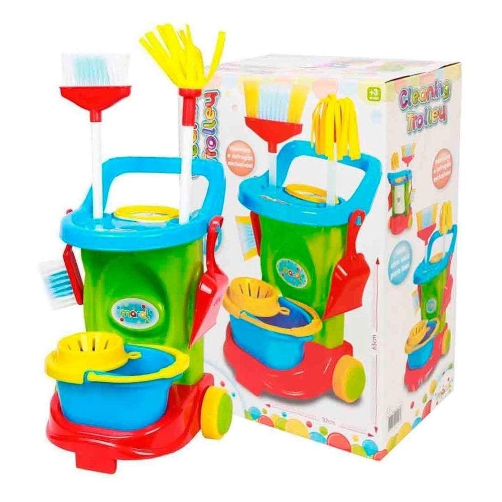 Carrinho De Limpeza Colorido Cleaning Trolley - Maral 1098