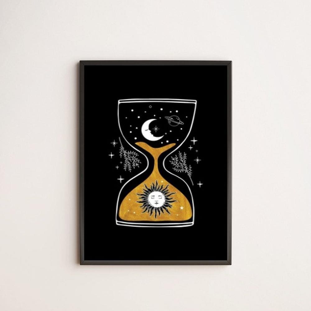 Quadro Decorativo Ampulheta Universo