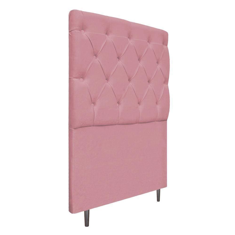 Cabeceira Estofada Liverpool 90cm Solteiro Rosa Bebê