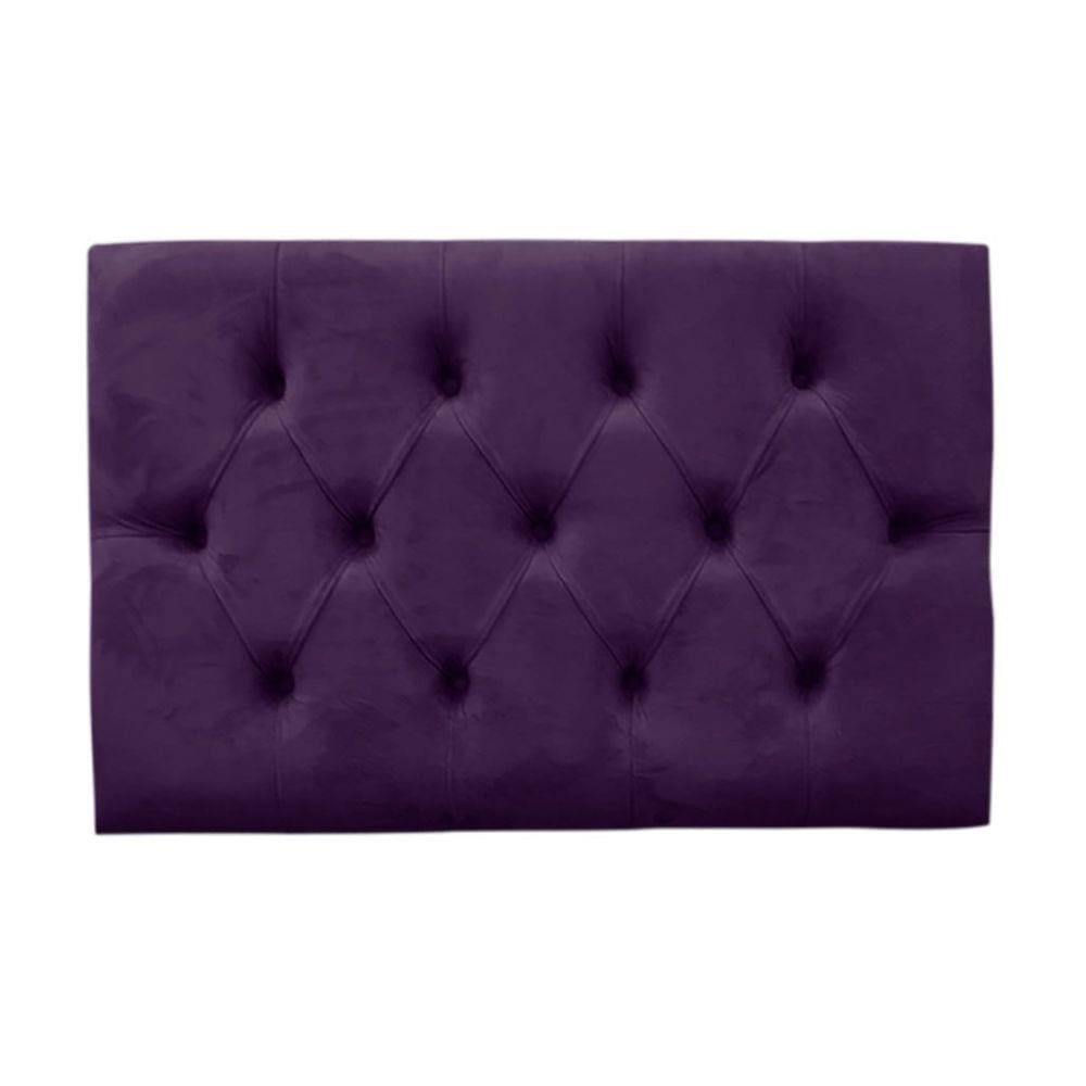 Cabeceira Painel Estofada Paris Solteiro Suede Roxo