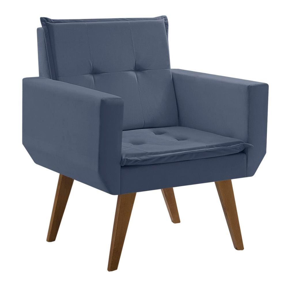 Poltrona Decorativa Taurus 1 Lugar Base Palito Tecido