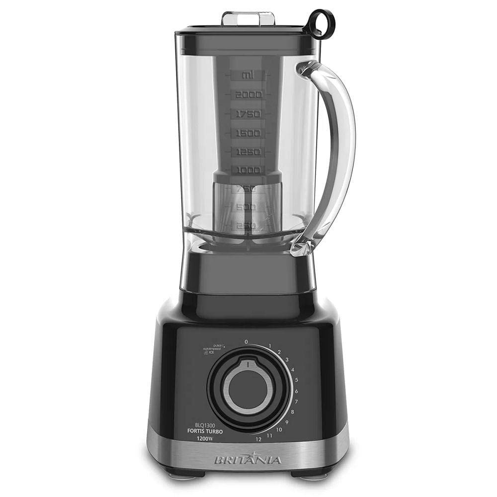 Liquidificador Britânia Fortis Turbo 1200W Preto BLQ1300P – 127 Volts