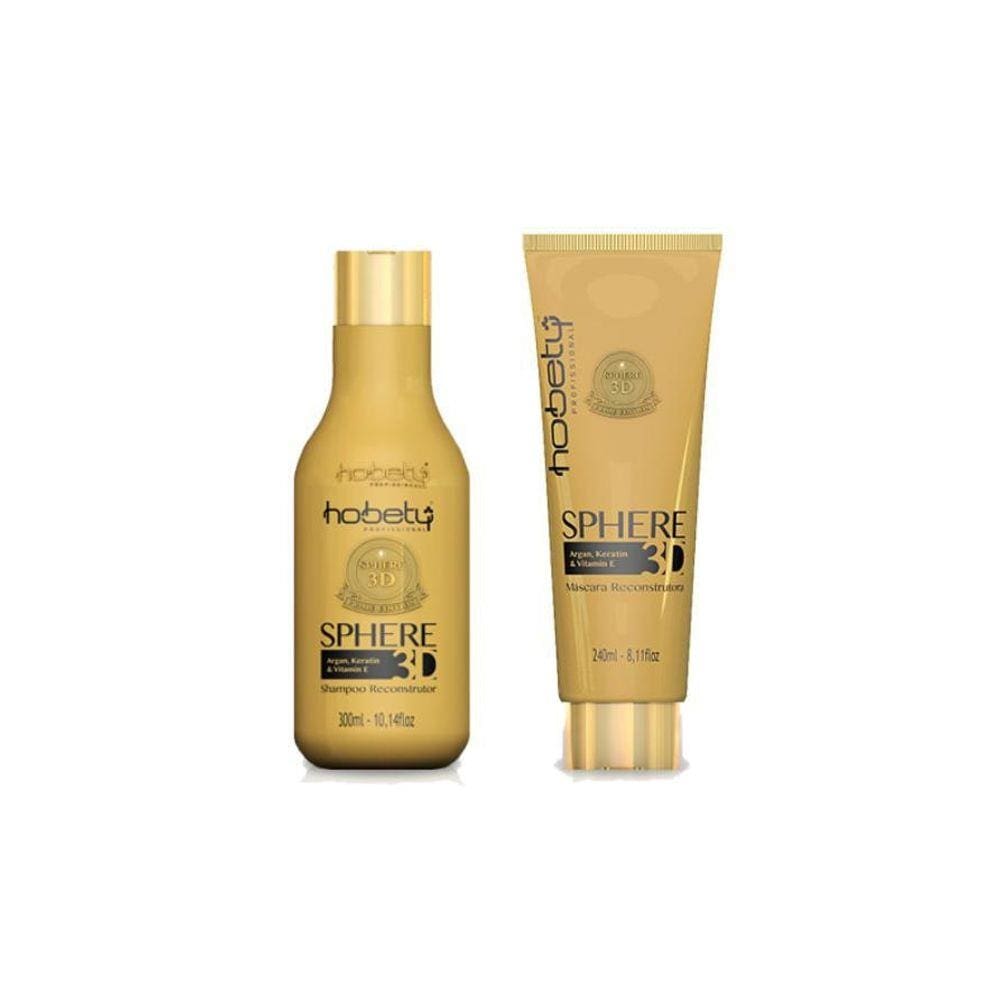 Kit Hobety Sphere 3D Shampoo 300Ml + Mascara 240Gr