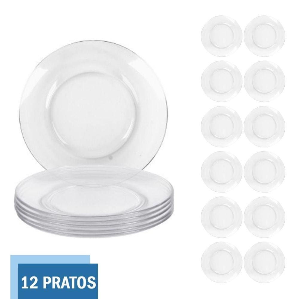 Prato Temperado 22cm Raso Astral Refeição Duralex - 12 Unid