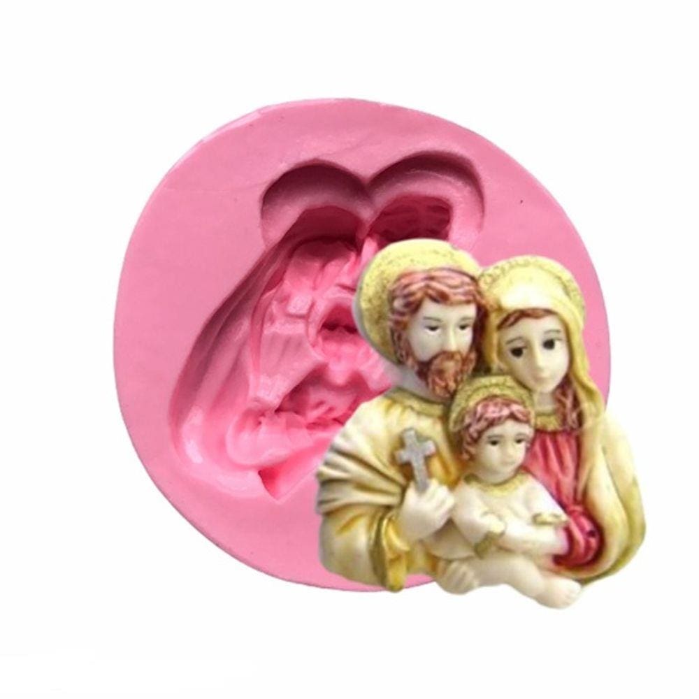 Molde De Silicone Sagrada Família Grande Batizado