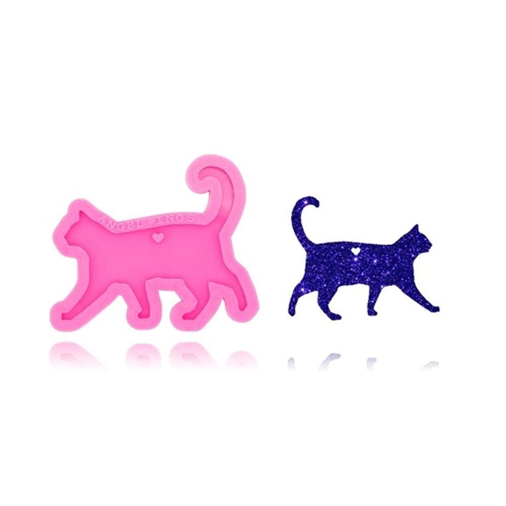 Molde De Silicone Gato Pet Resina Chaveiro