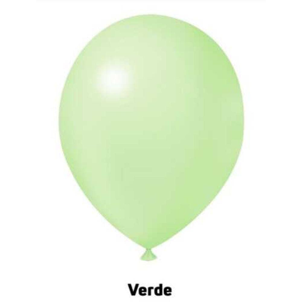 BALÃO LISO REDONDO - JOY Nº 09 - VERDE CANDY - Pacote com 25 unidades
