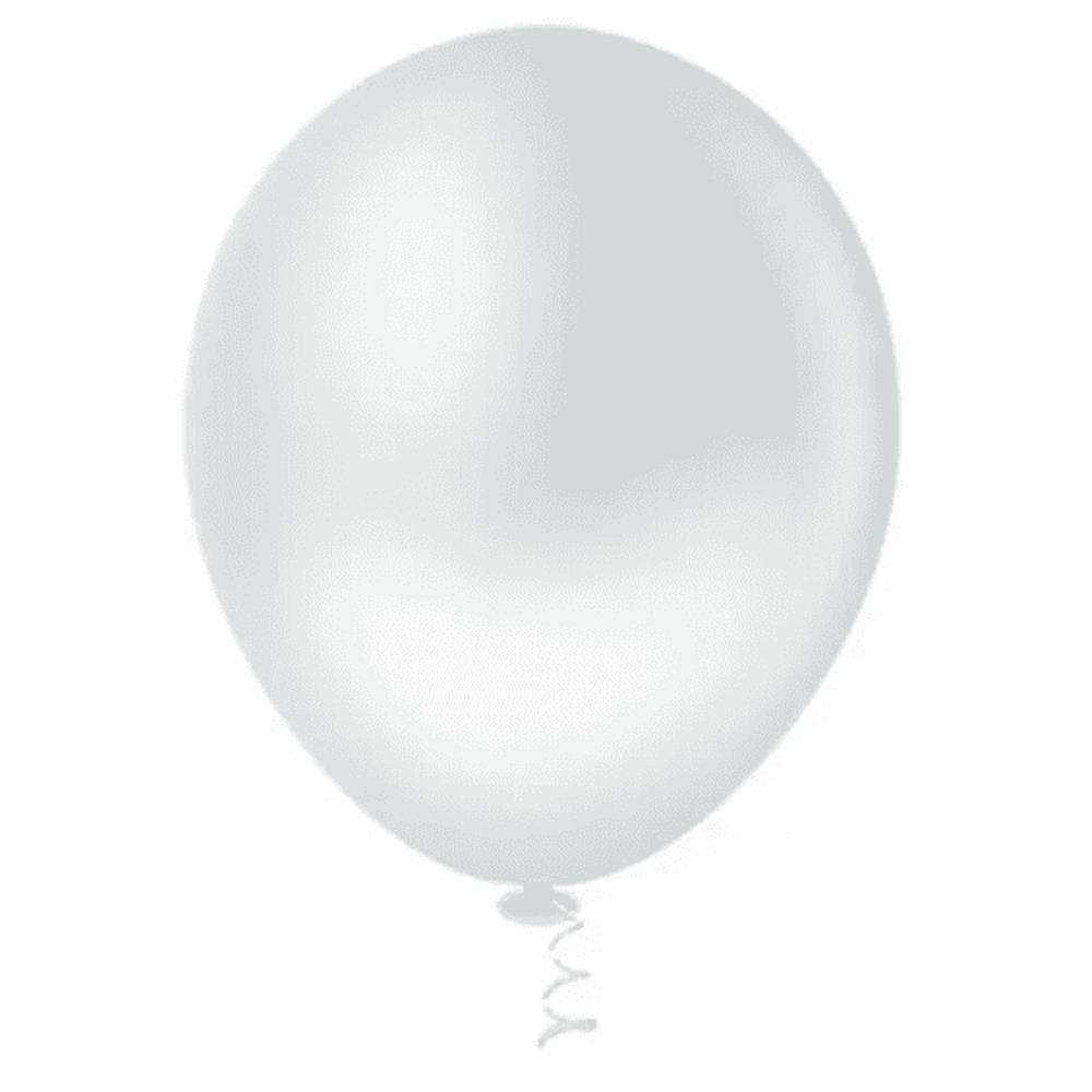 BALAO LISO REDONDO - PIC PIC Nº 05 - BRANCO - Pacote com 50 unidades
