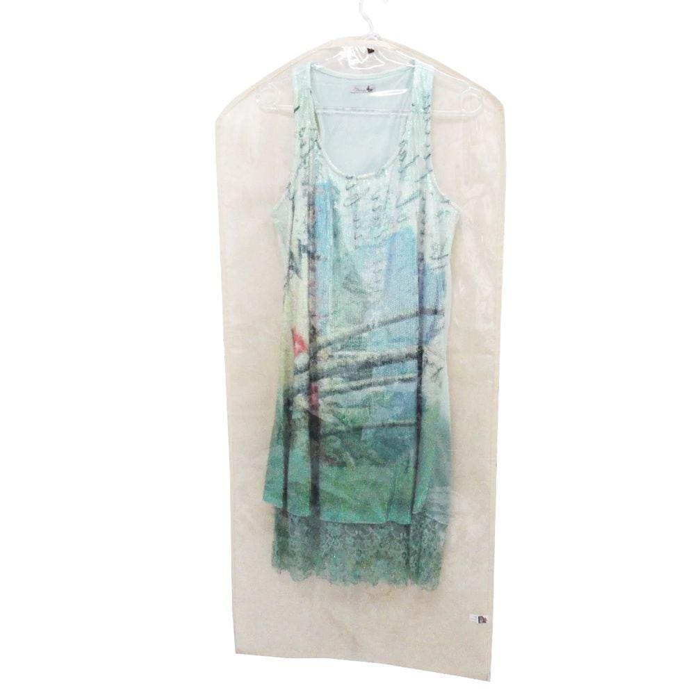 Capa Para Vestido De Festa Com Abertura 125x55cm Tnt Branco