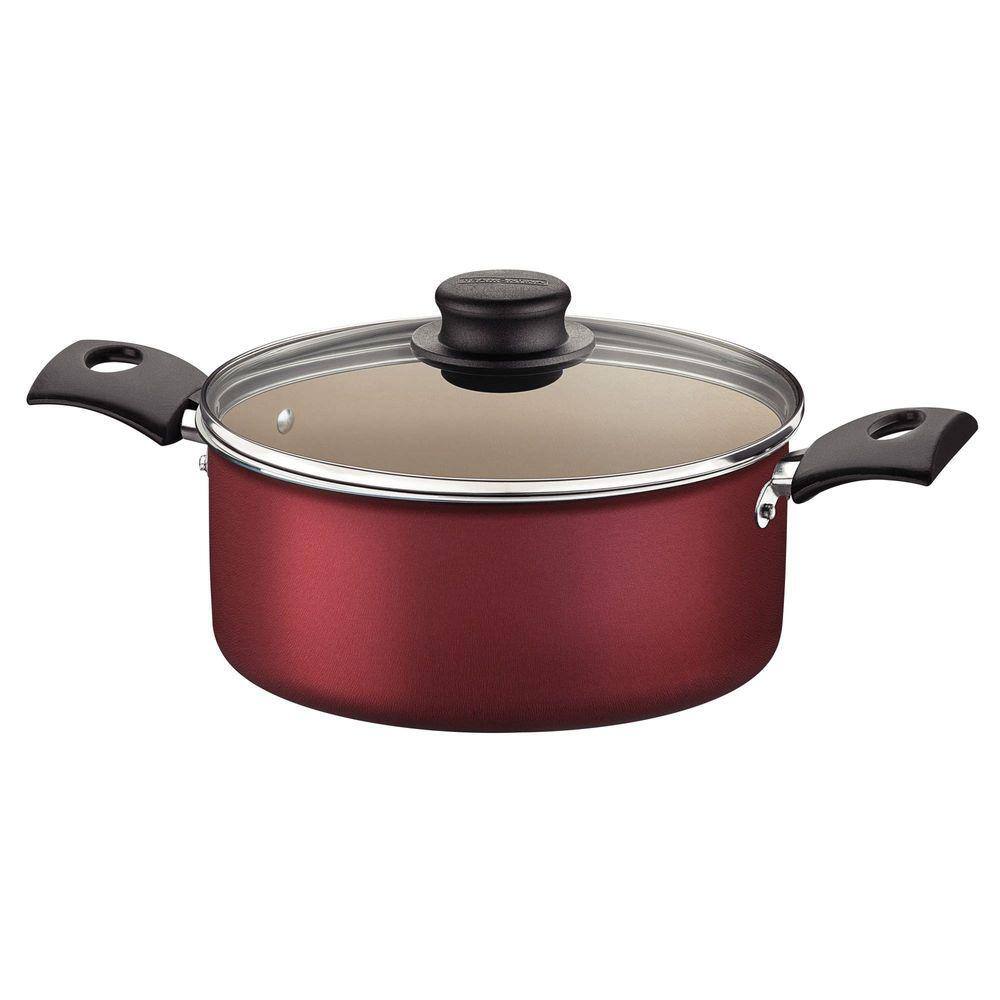 Caçarola Turim Tramontina em Alumínio Vermelho com Revestimento interno antiaderente 22cm Tramontina
