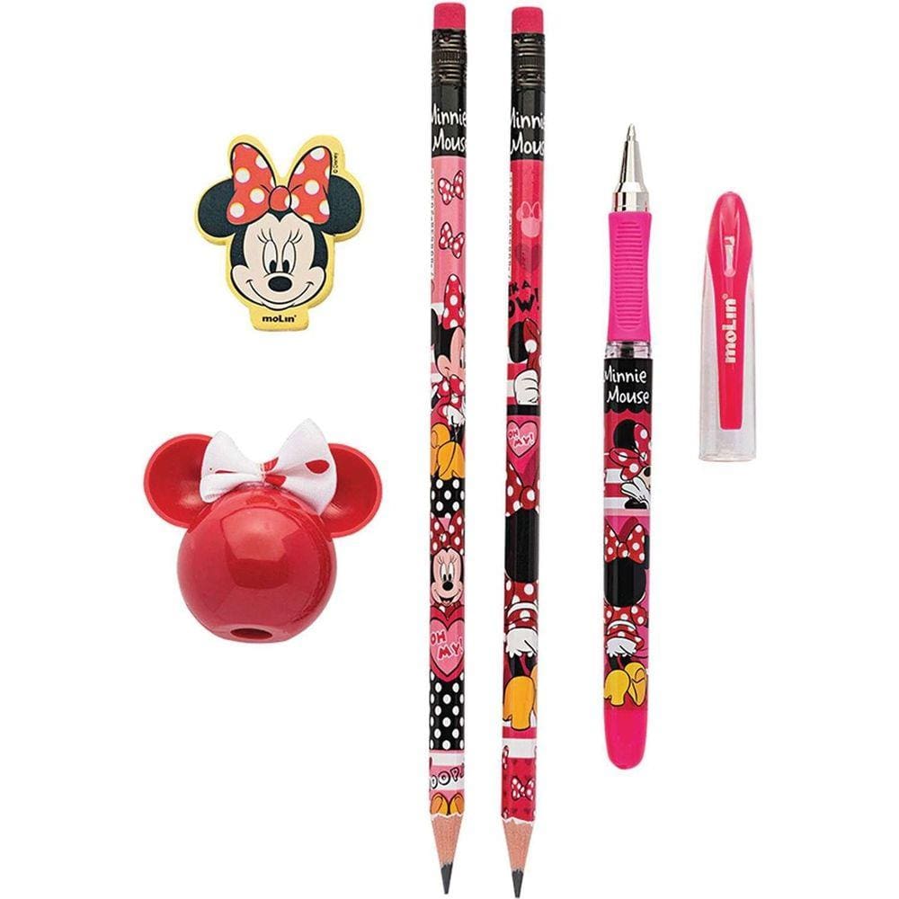Kit Escolar Minnie 1CAN+2LAP+1BORR+1APONT