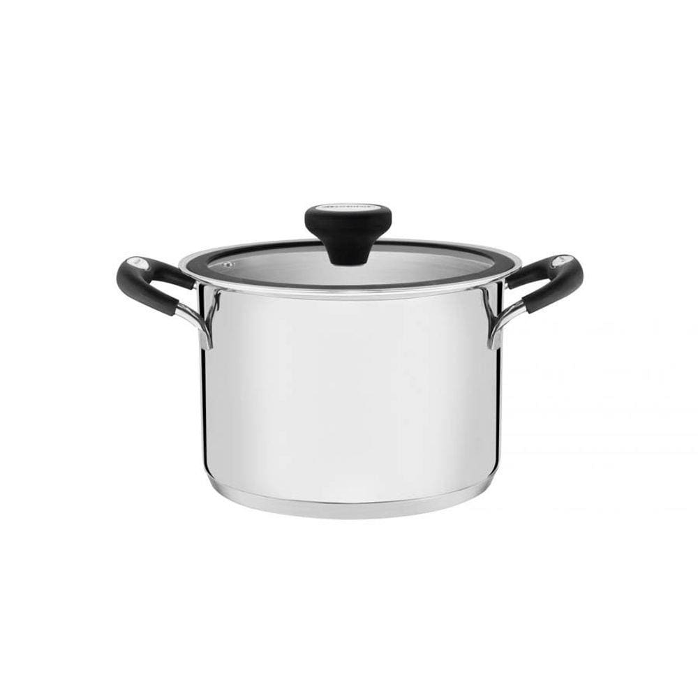 Caldeirão Tramontina Solar Silicone em Aço Inox com Fundo Triplo 20 cm 4,6 L Tramontina