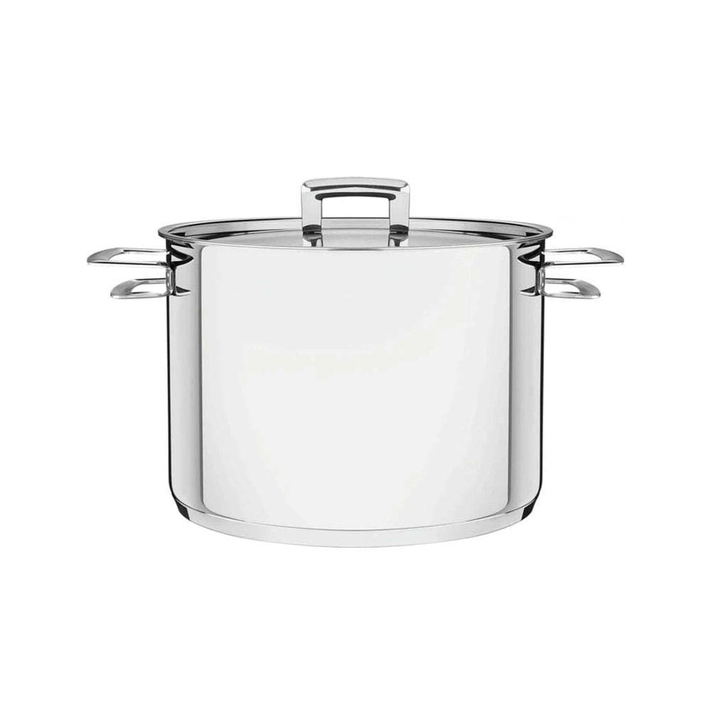Caldeirão Tramontina Brava em Aço Inox Fundo Triplo com Tampa Plana e Alças 24 cm 7,7 L Tramontina