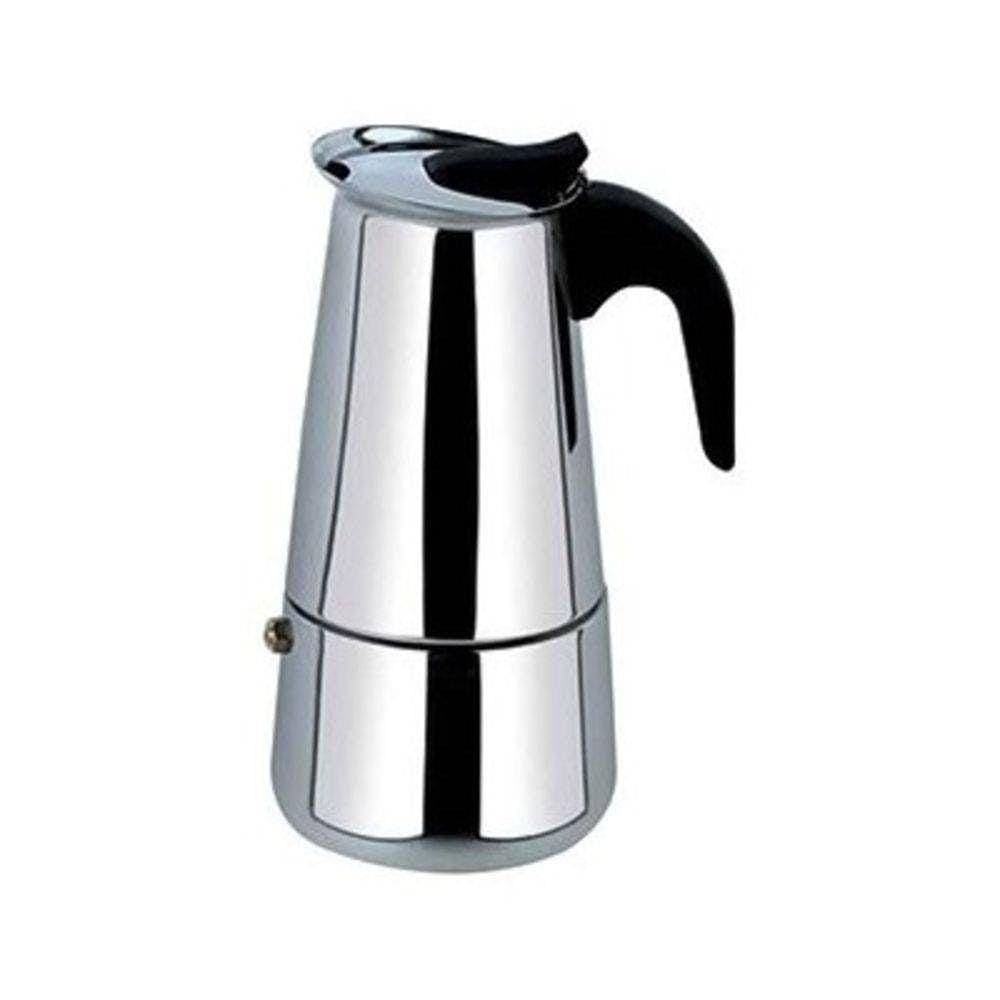 Cafeteira Italiana Moka Pequena 100Ml Aço Inox Moderna