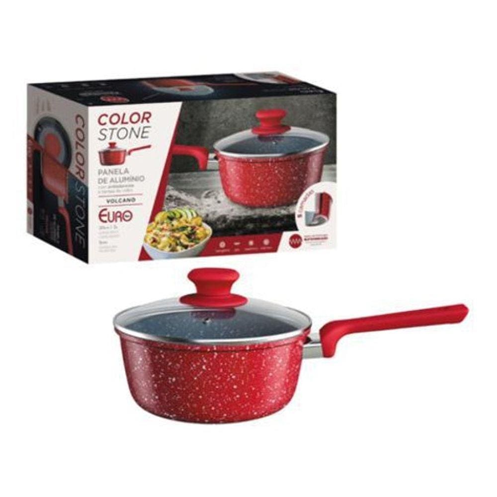 Panela Antiaderente Cerâmico Indução 18Cm Colorstone Euro
