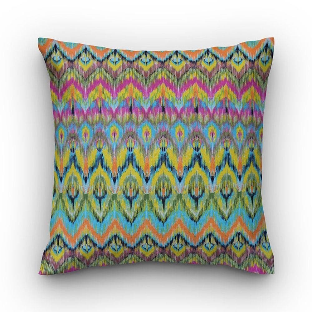 Capa de almofada VivaIN geométrico suede chevron colorido