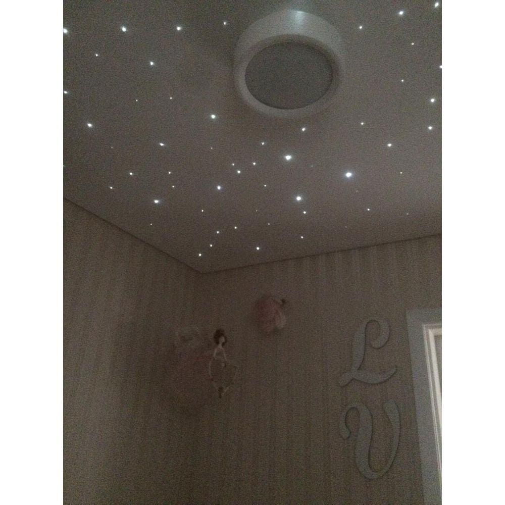 Kit Noite Estrelado 200 Fibras Efeito Estrelado Rgb Mega Mix