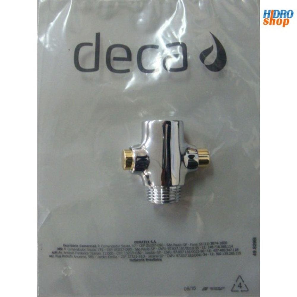 Desviador para Duchas Manuais Deca Cromado Com Dourado - 4690057