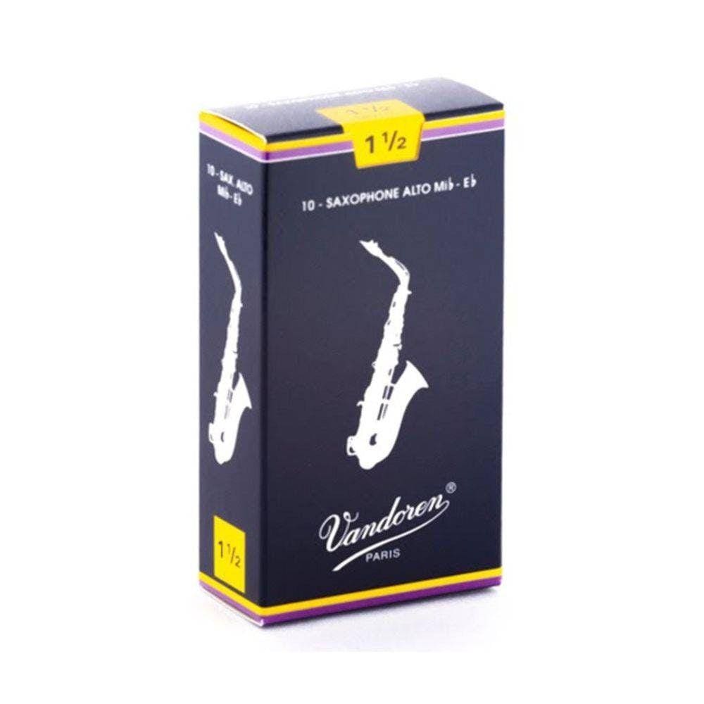 Palhetas Vandoren Sax Alto Nº 1,5 Caixa Com 10 Unidades