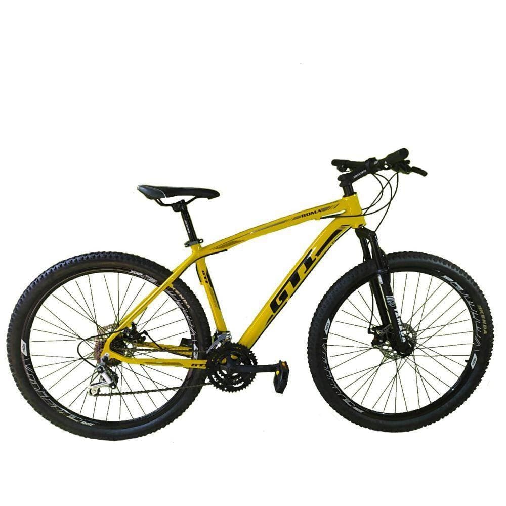 Bicicleta Aro 29 Gti Roma 21v Freio A Disco Amarelo Tam. 17