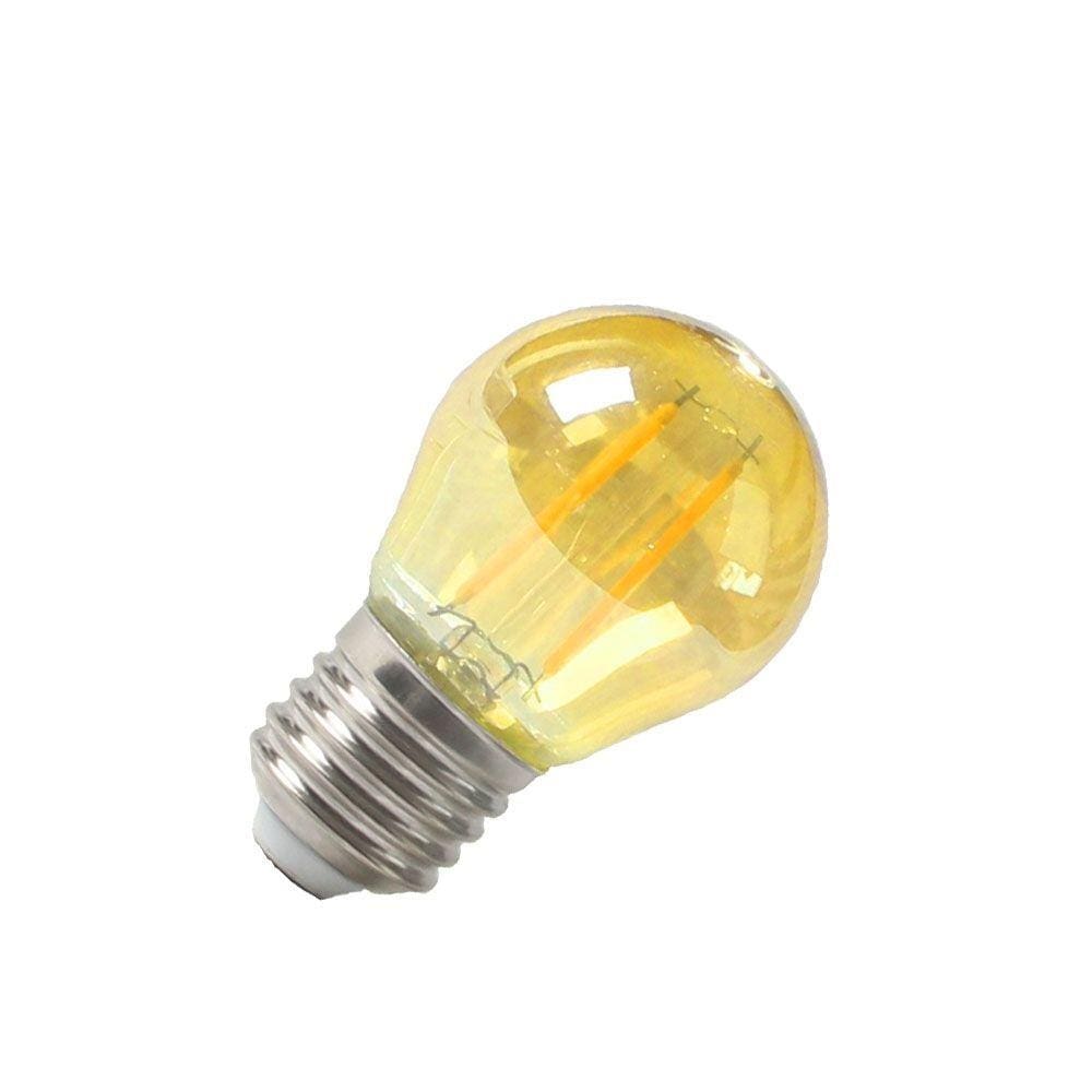 Lâmpada Filamento LED Âmbar Bolinha G45 2W E27 Bivolt Embu LED