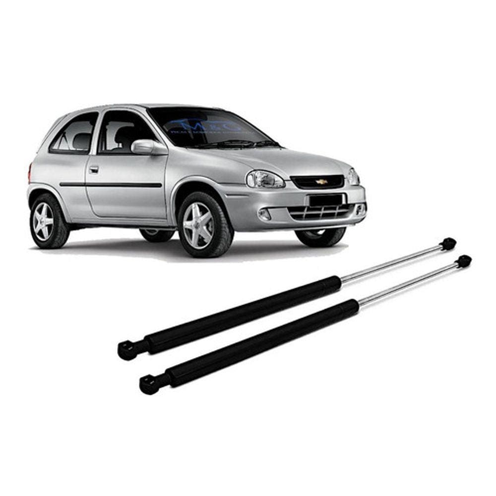 Kit Par Pistão Amortecedor Tampa Traseira Porta Malas Corsa Hatch 2 Portas 1994 1995 1996 1997 1998 1999 2000 2001 2002