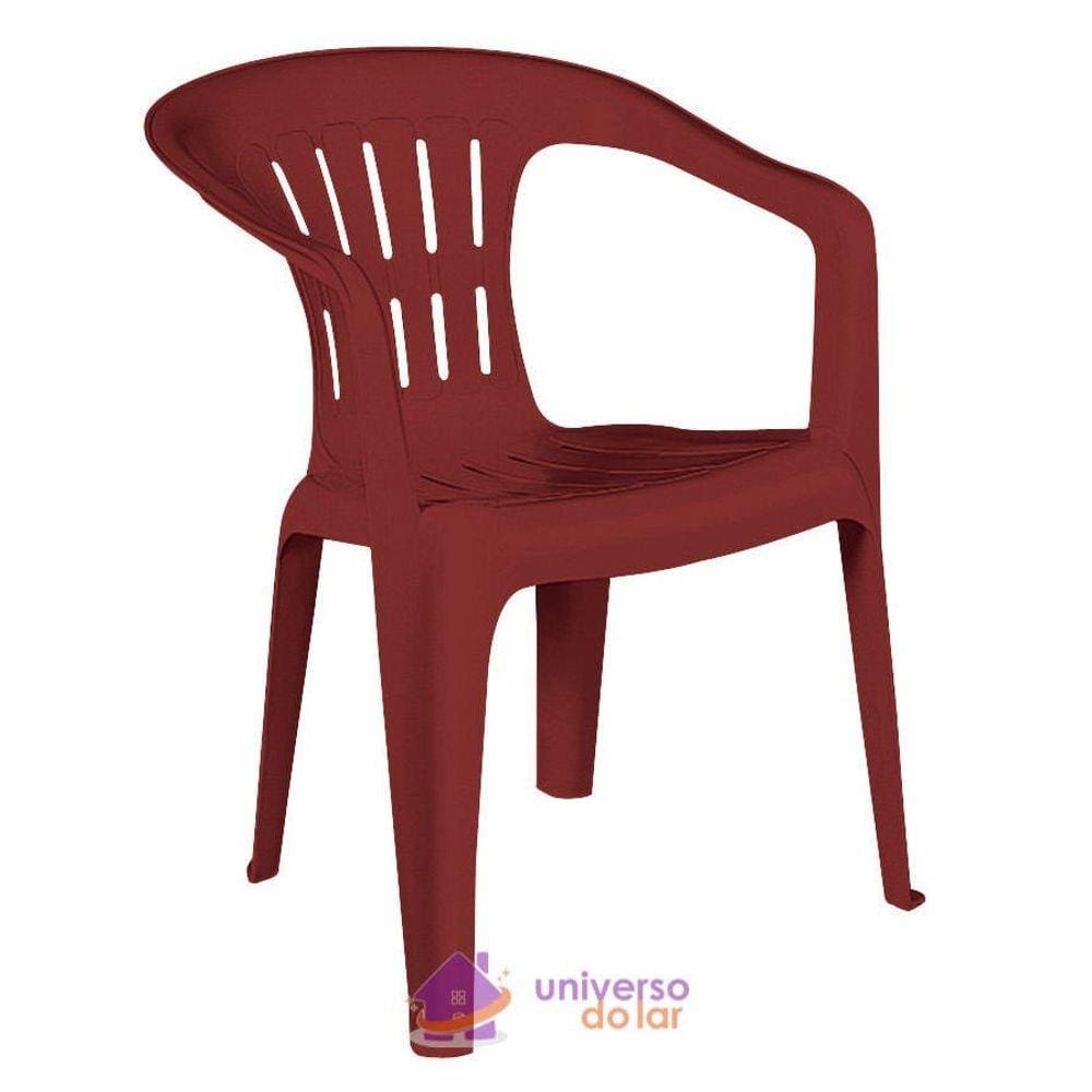 Cadeira Tramontina Atalaia Basic com Braços em Polipropileno Vermelho Tramontina