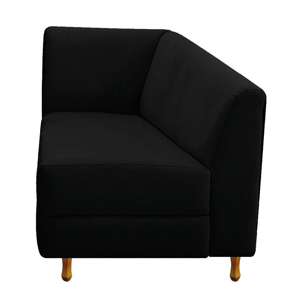 Recamier Valéria 160cm Lado Direito Suede Preto Adj Decor
