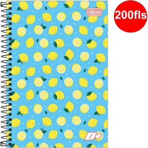 Caderno Espiral Capa Dura Universitário 1 Matéria Little Garden 80