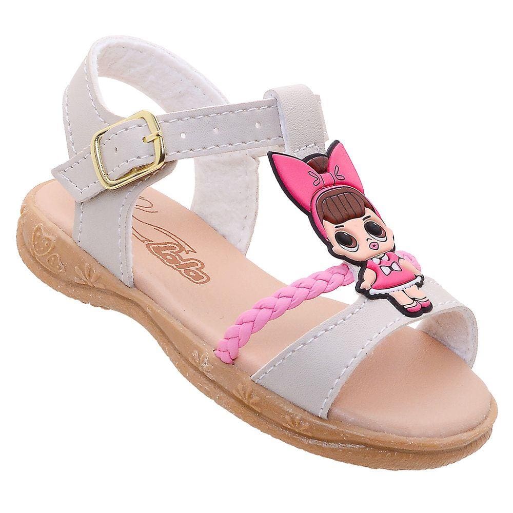 Sandália Papete Feminina Bebe Infantil Personagem De Fivela
