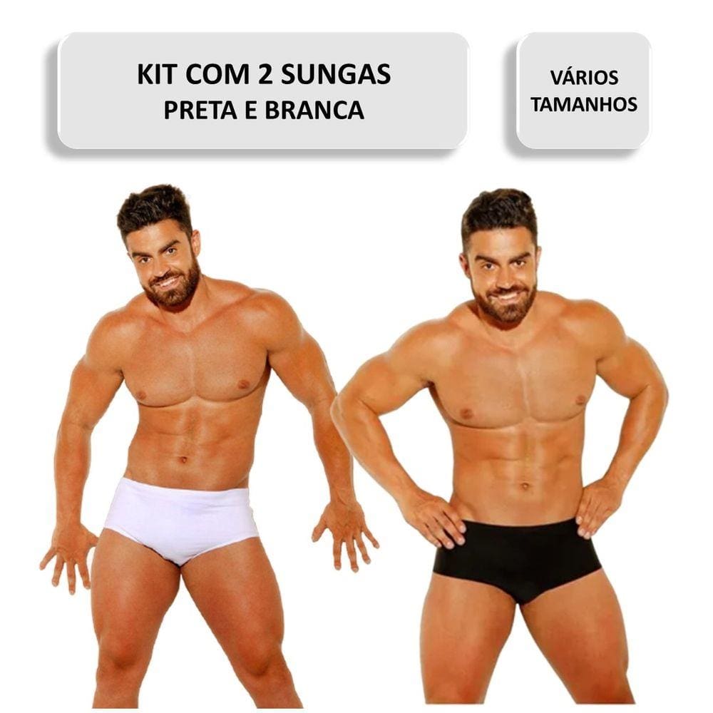 Kit Com 2 Sungas Masculinas Lisa Moda Praia Lançamento Verão