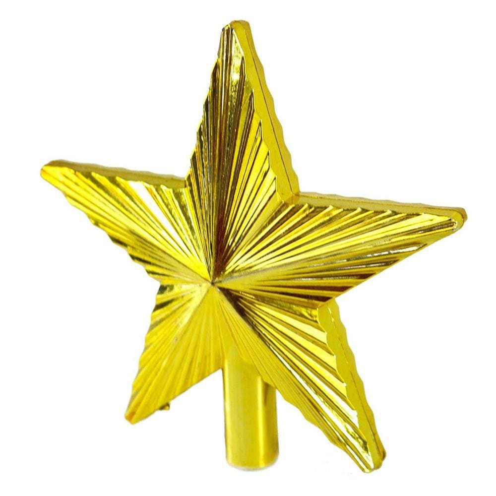 Ponteira Estrela De Natal 11,5Cm - Dourada