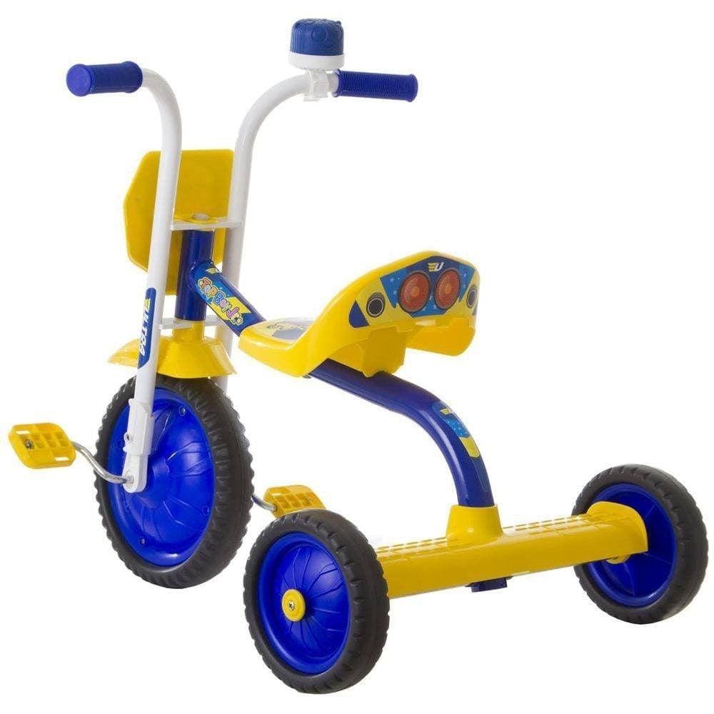 Triciclo Infantil C/ Empurrador E Protetor P/ 02-crianças Mo