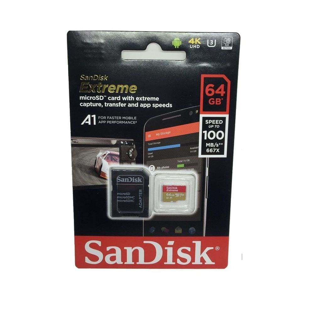 Cartão Micro sd 64gb Extreme A1 100mb/s
