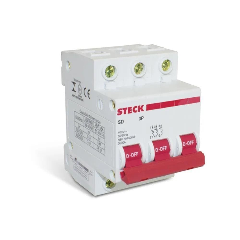 Disjuntor Tripolar din Steck 40a Curva C