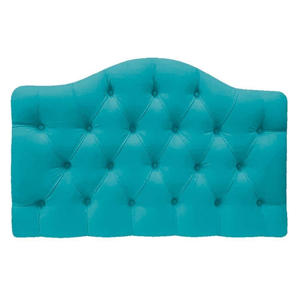 Cabeceira Suspensa Imperatriz 160 Cm Queen Size Suede Azul