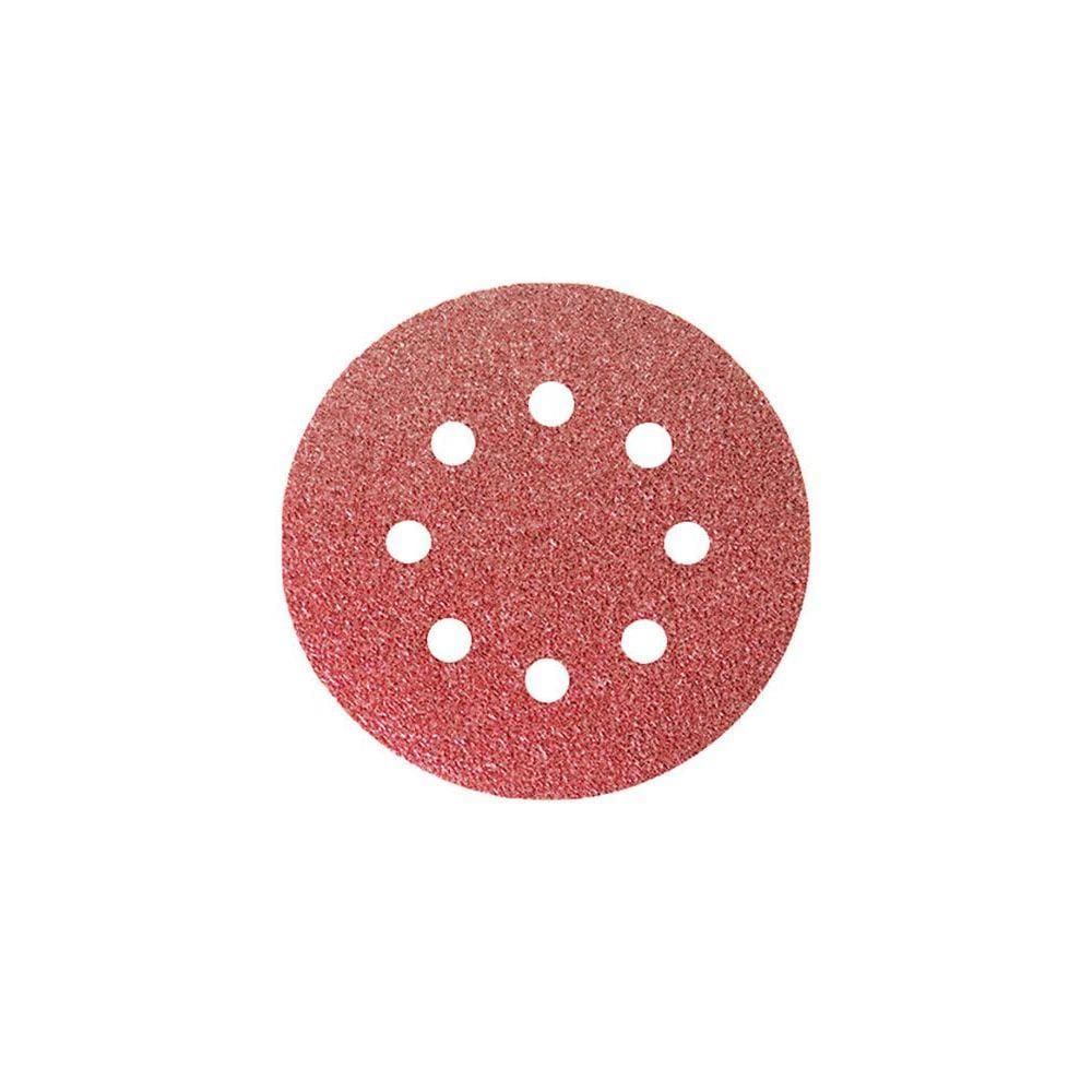 Disco de Lixa Perfurado P36 125mm 5 Peças Vermelho